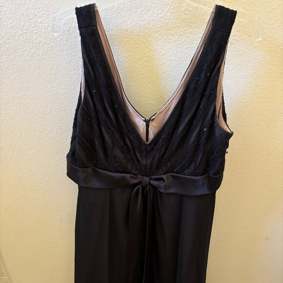 Vintage LBD Double Layer Sequin V-Neck Semi Formal Cocktail Dress - Picture 1 of 4